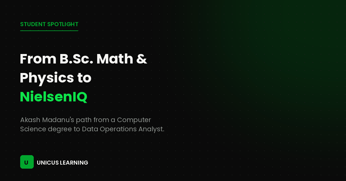 Student Spotlight: From B.Sc. Math and Physics to Data Operations Analyst at NielsenIQ